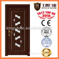 china supplier pvc mdf wooden frosted glass bathroom door